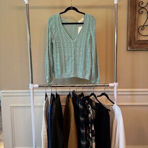 Sezane Beryl Cardigan Sea Green - Size S